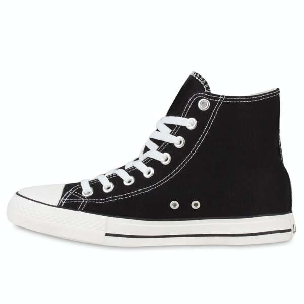Stiefelparadies Herren Sneaker high in Schwarz Lucky Schlussverkauf