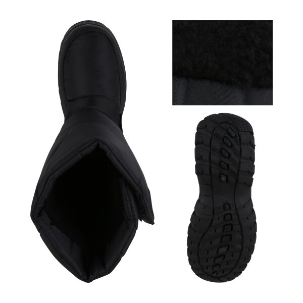 Stiefelparadies Herren Winter Boots in Schwarz Limitierter Zeitrabatt