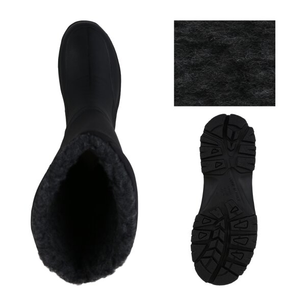 Stiefelparadies Herren Winter Boots in Schwarz Grau Fabrik Onlineshop