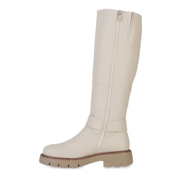 Stiefelparadies Damen Bikerstiefel in Beige Rabatt