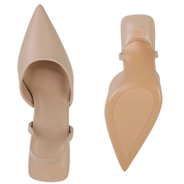 Stiefelparadies Damen Slingpumps in Beige Online Shopping