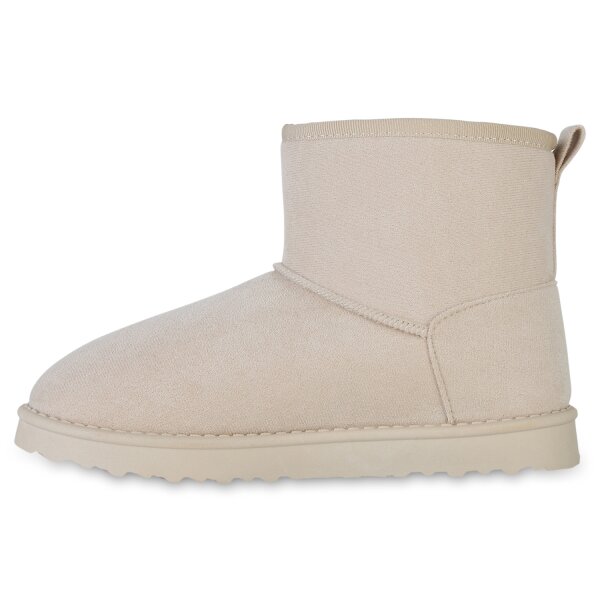 Stiefelparadies Damen Winter Boots in Beige Räumungsverkauf