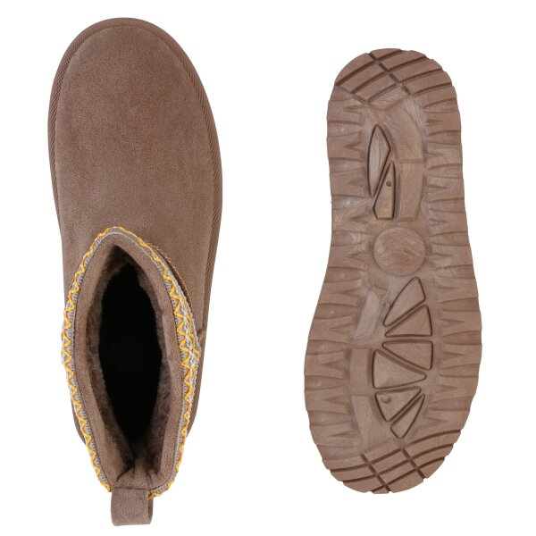 Stiefelparadies Damen Winter Boots in Khaki Neueste Stile