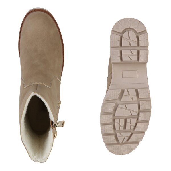 Stiefelparadies Damen Klassische Stiefeletten in Khaki Vierteljährliche Förderung
