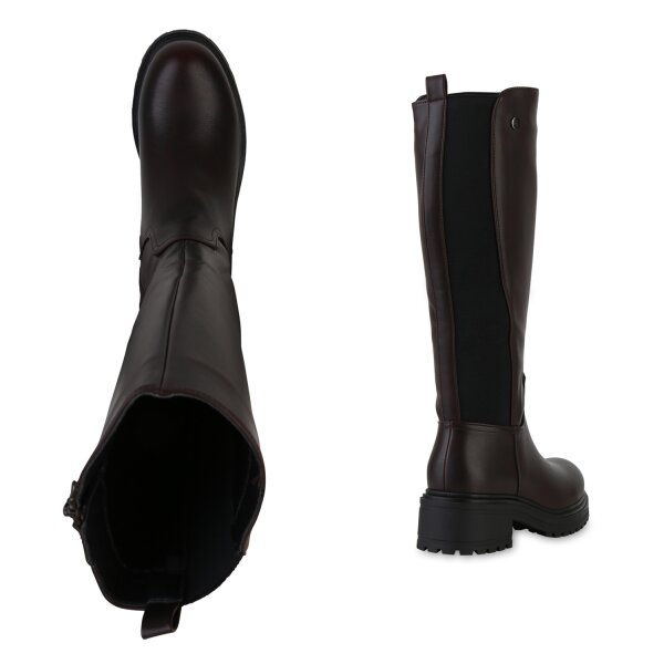 Stiefelparadies Damen Klassische Stiefel in Braun Riesige Rabatte