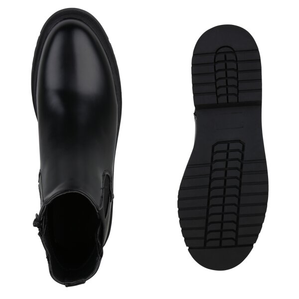Stiefelparadies Damen Klassische Stiefeletten in Schwarz Verkauf