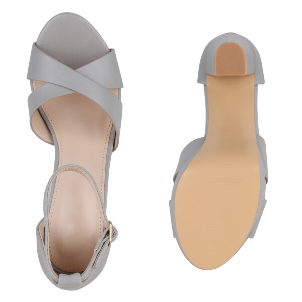 Stiefelparadies Damen High Heels in Grau Black Friday
