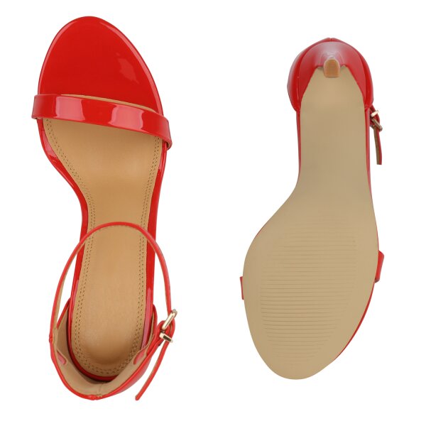 Stiefelparadies Damen High Heels in Rot Lack Cyber Monday