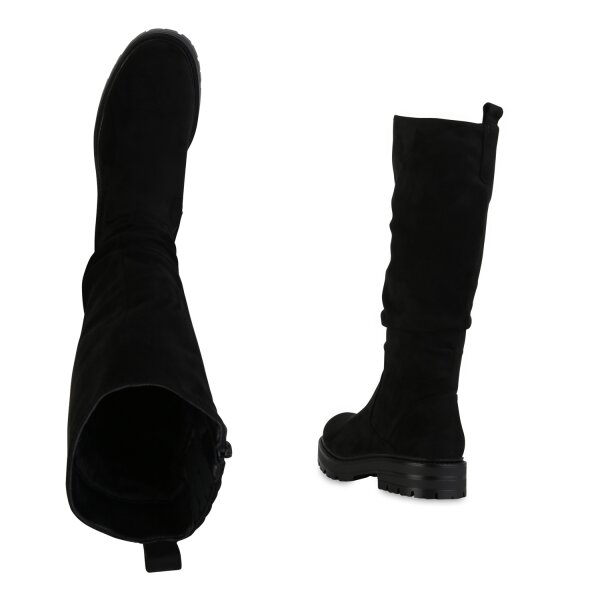 Stiefelparadies Damen Klassische Stiefel in Schwarz Super Rabatt