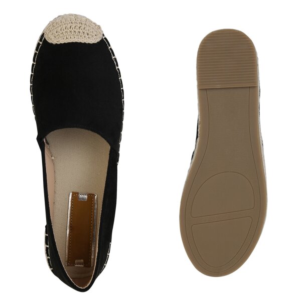 Stiefelparadies Damen Espadrilles in Schwarz Limitierter Zeitrabatt