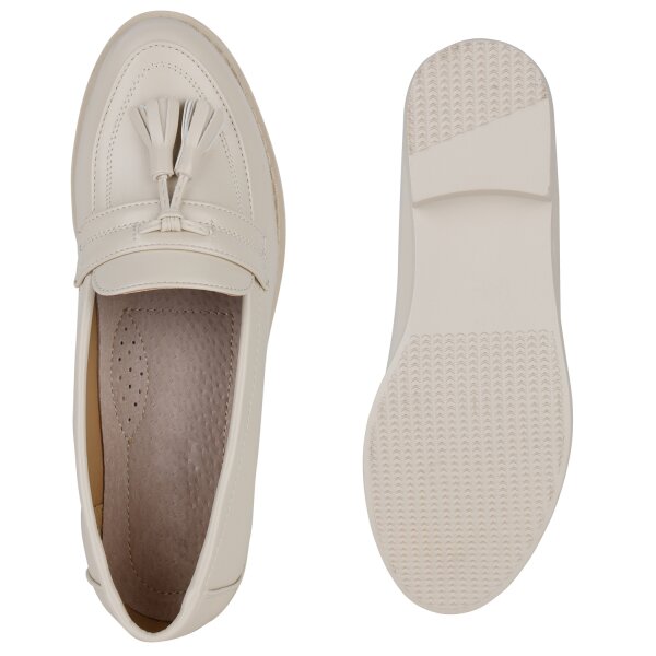 Stiefelparadies Damen Klassische Slippers in Beige Kauf eins, bekomm eins gratis