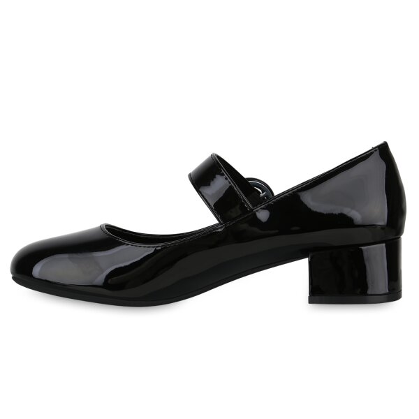 Stiefelparadies Damen Mary Janes in Schwarz Lack Bis zu 65% Rabatt