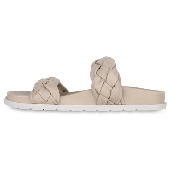 Stiefelparadies Damen Pantoletten in Beige Speichern exportieren