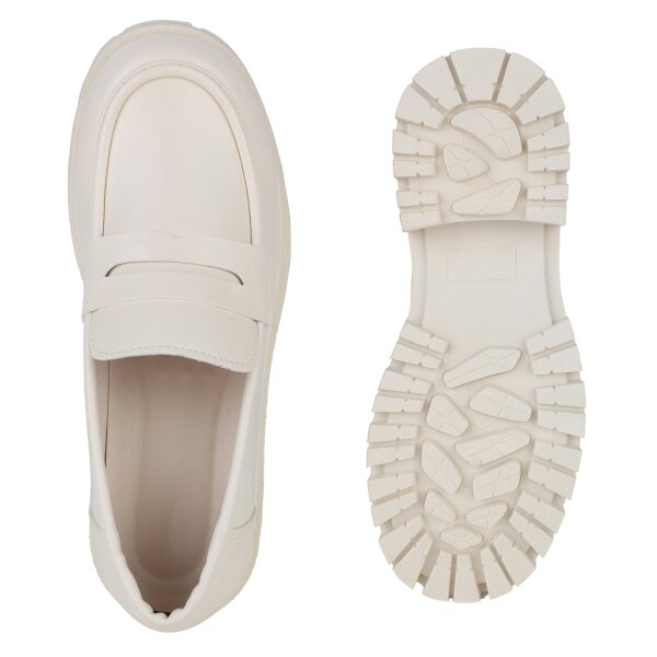 Stiefelparadies Damen Plateauschuhe in Beige Online Outlet