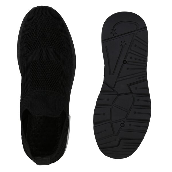 Stiefelparadies Damen Slip Ons in Schwarz Speichern exportieren