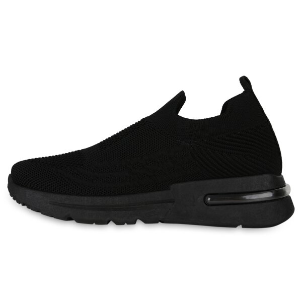 Stiefelparadies Damen Slip Ons in Schwarz Speichern exportieren