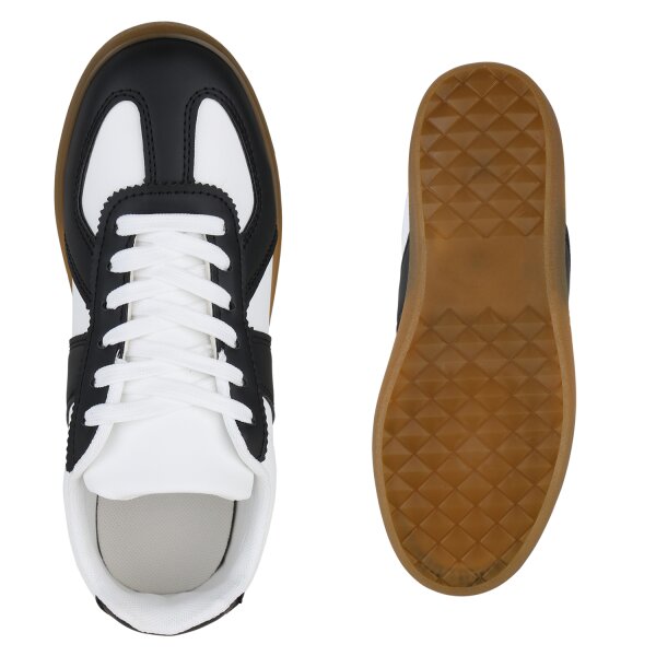 Stiefelparadies Damen Sneaker Low in Schwarz Rabatte dieses Monats