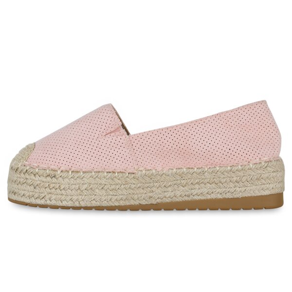 Stiefelparadies Damen Espadrilles in Rosa Wochenangebot
