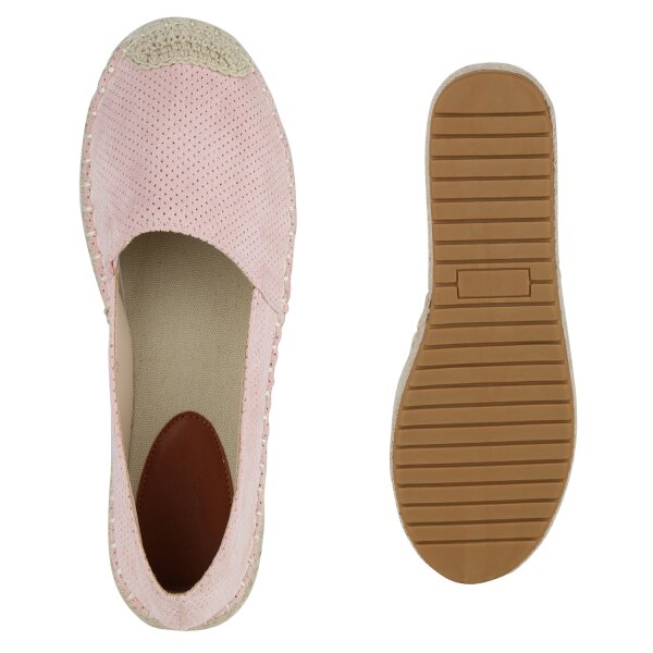 Stiefelparadies Damen Espadrilles in Rosa Wochenangebot