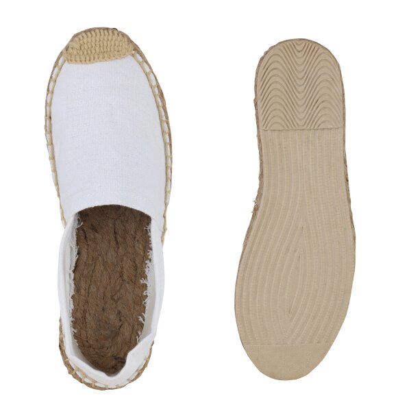 Stiefelparadies Damen Espadrilles in Weiss Kostenlose Rückgabe