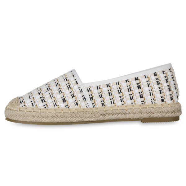 Stiefelparadies Damen Espadrilles in Weiss Begrenzte Freigabe