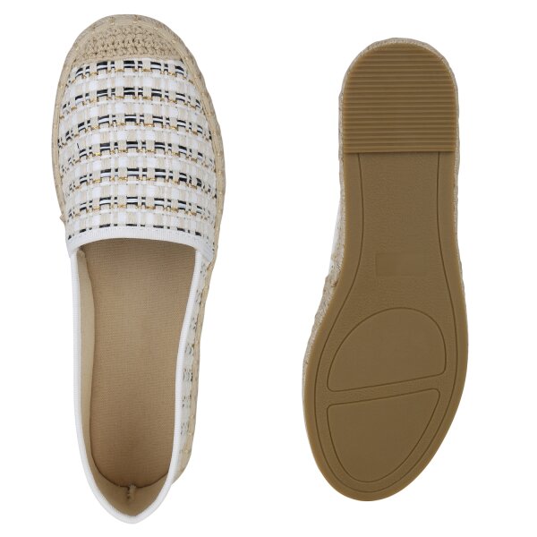 Stiefelparadies Damen Espadrilles in Weiss Begrenzte Freigabe