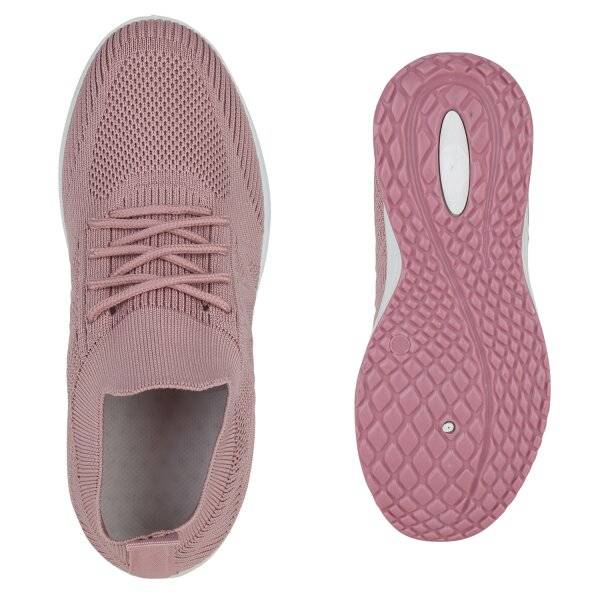 Stiefelparadies Damen Laufschuhe in Altrosa Clearance-Verkauf