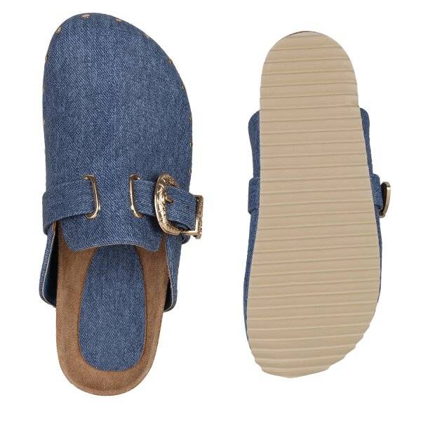 Stiefelparadies Damen Pantoffeln in Dunkelblau Denim 50% Rabatt für begrenzte Zeit