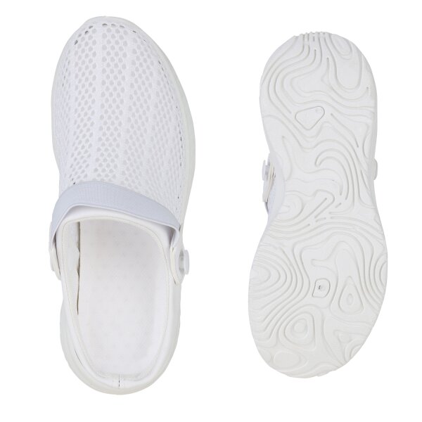 Stiefelparadies Damen Slip Ons in Weiss Riesige Rabatte
