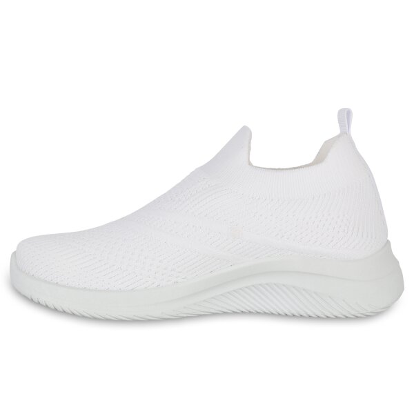 Stiefelparadies Damen Slip Ons in Weiss 50% Rabatt mit kostenlosem Versand