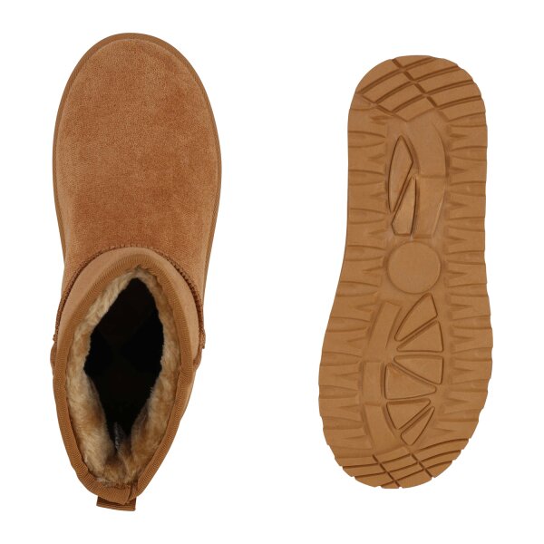 Stiefelparadies Damen Winter Boots in Hellbraun Online