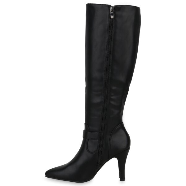Stiefelparadies Damen Klassische Stiefel in Schwarz Versandkostenfrei