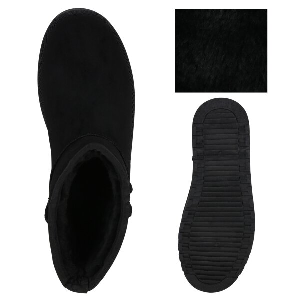 Stiefelparadies Damen Winter Boots in Schwarz Zeitlich begrenztes Angebot