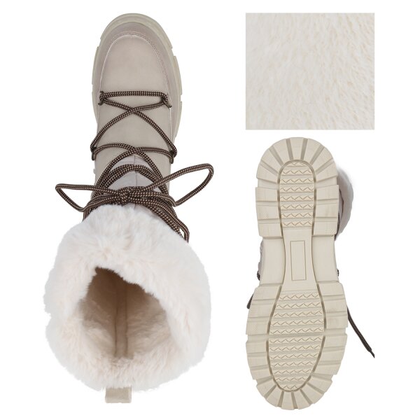 Stiefelparadies Damen Winterstiefel in Beige Exklusive Angebote
