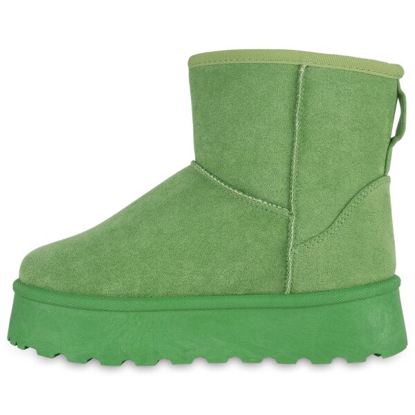 Stiefelparadies Damen Winter Boots in Grün Super Sparpreis