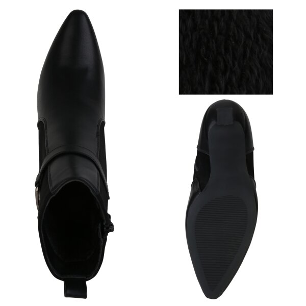 Stiefelparadies Damen Klassische Stiefeletten in Schwarz Bis zu 65% Rabatt