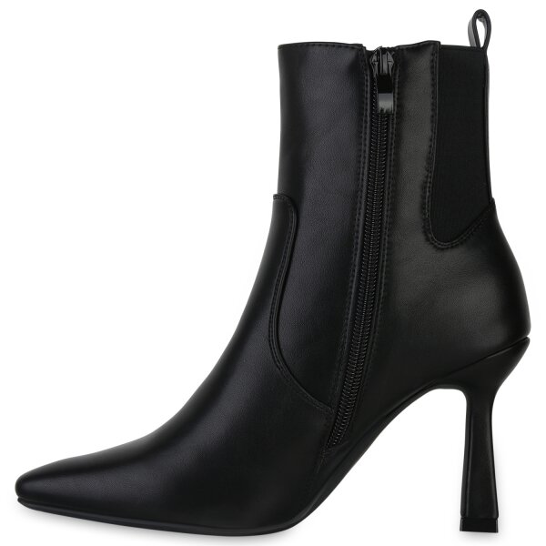 Stiefelparadies Damen Klassische Stiefeletten in Schwarz Nur für heute