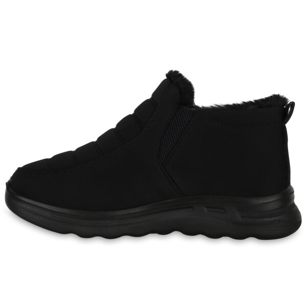 Stiefelparadies Damen Slip Ons in Schwarz Black Friday Preise
