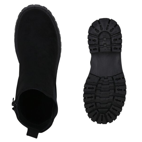 Stiefelparadies Damen Klassische Stiefeletten in Schwarz Rabatte dieses Monats