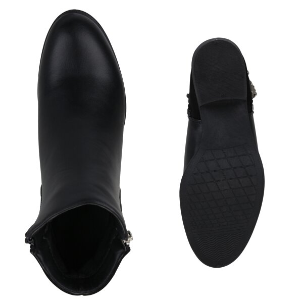 Stiefelparadies Damen Klassische Stiefeletten in Schwarz 2025