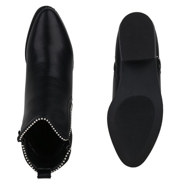 Stiefelparadies Damen Klassische Stiefeletten in Schwarz Online