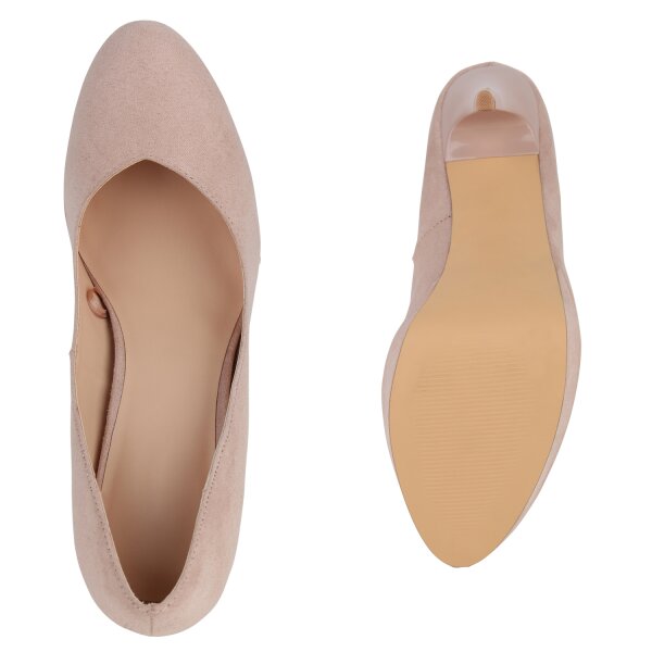 Stiefelparadies Damen High Heels in Nude Auslauf
