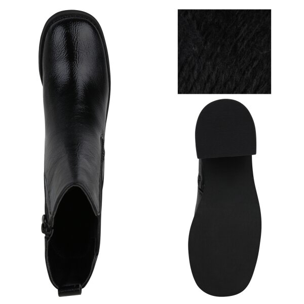 Stiefelparadies Damen Klassische Stiefeletten in Schwarz Preisnachlass