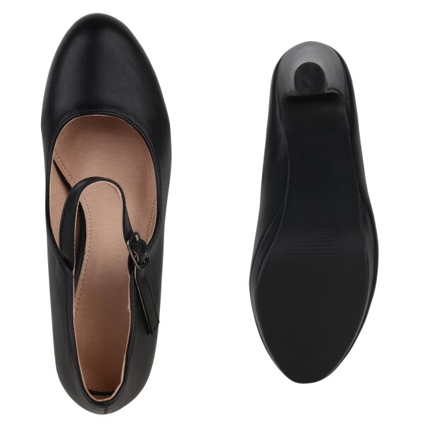 Stiefelparadies Damen Mary Janes in Schwarz Osterangebot