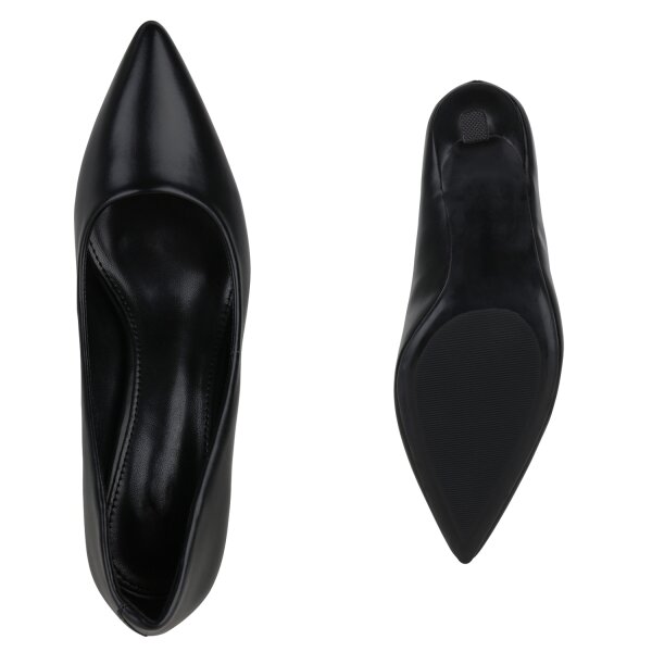 Stiefelparadies Damen Spitze Pumps in Schwarz Heißer Verkauf