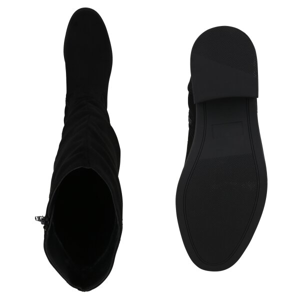 Stiefelparadies Damen Klassische Stiefel in Schwarz VIP-Rabatte
