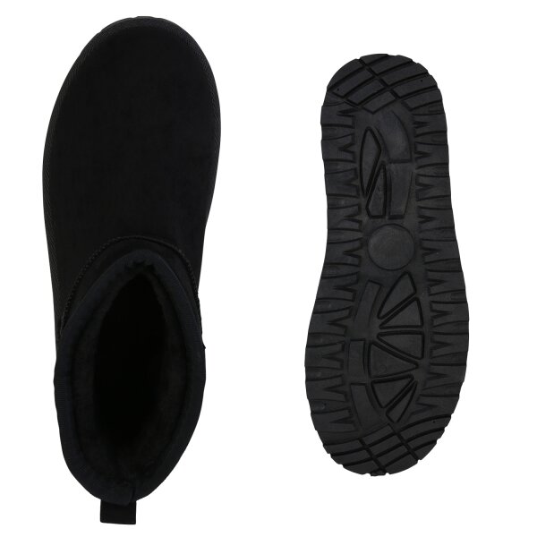 Stiefelparadies Damen Plateau Boots in Schwarz 50% Rabatt für begrenzte Zeit