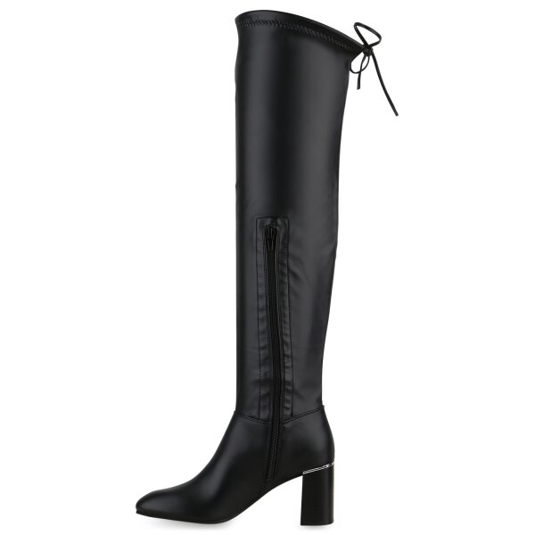 Stiefelparadies Damen Overknees in Schwarz