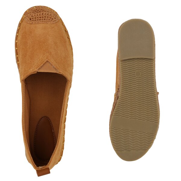 Stiefelparadies Damen Espadrilles in Hellbraun Riesige Ersparnisse