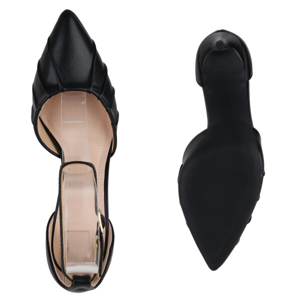 Stiefelparadies Damen Spitze Pumps in Schwarz Letzte 3 Tage